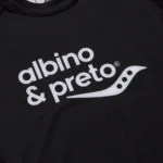 Albino and Preto x Saucony MMA BJJ set Rash Guard LS shorts No-Gi Grappling Fightwear - Image 4