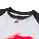 Albino and Preto Floral Bjj MMA Fury Rash Guard SS and shorts - Image 4