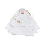 Albino and Preto BJJ Stucco Gi Herringbone Classic (White) with bag - Image 4