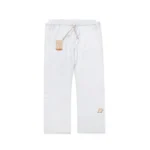 Albino and Preto BJJ Stucco Gi Herringbone Classic (White) with bag - Image 5
