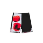 Albino and Preto Floral Bjj MMA Fury Rash Guard SS and shorts - Image 6