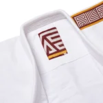 Albino and Preto Batch #111 Herringbone Classic YBM white bjj gi with bag - Image 8