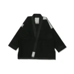 Earl Grey Bjj Gi Albino and Preto Herringbone Classic Black Brazilian Jiu Jitsu kimono front view