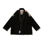 Collage BJJ Gi Black by Albino and Preto Batch #105 premium Brazilian Jiu Jitsu gi with exclusive collage artwork