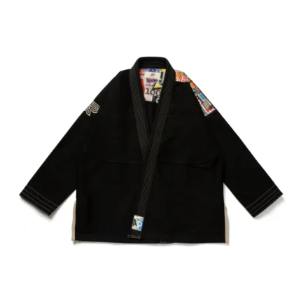 Collage BJJ Gi Black by Albino and Preto Batch #105 premium Brazilian Jiu Jitsu gi with exclusive collage artwork