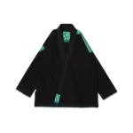 GAS BJJ Gi Albino and Preto Herringbone Classic Black with bag for Brazilian Jiu-Jitsu training and competition