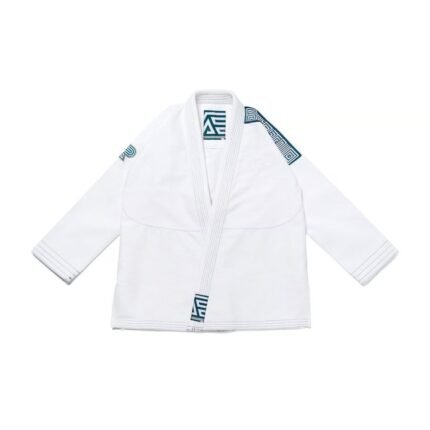 BJJ Gi Classic White Albino and Preto Batch #106 Tri-Color Herringbone premium Brazilian Jiu Jitsu gi with bag