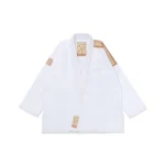 BJJ Gi MAT Albino and Preto Herringbone Classic White Brazilian Jiu-Jitsu Gi