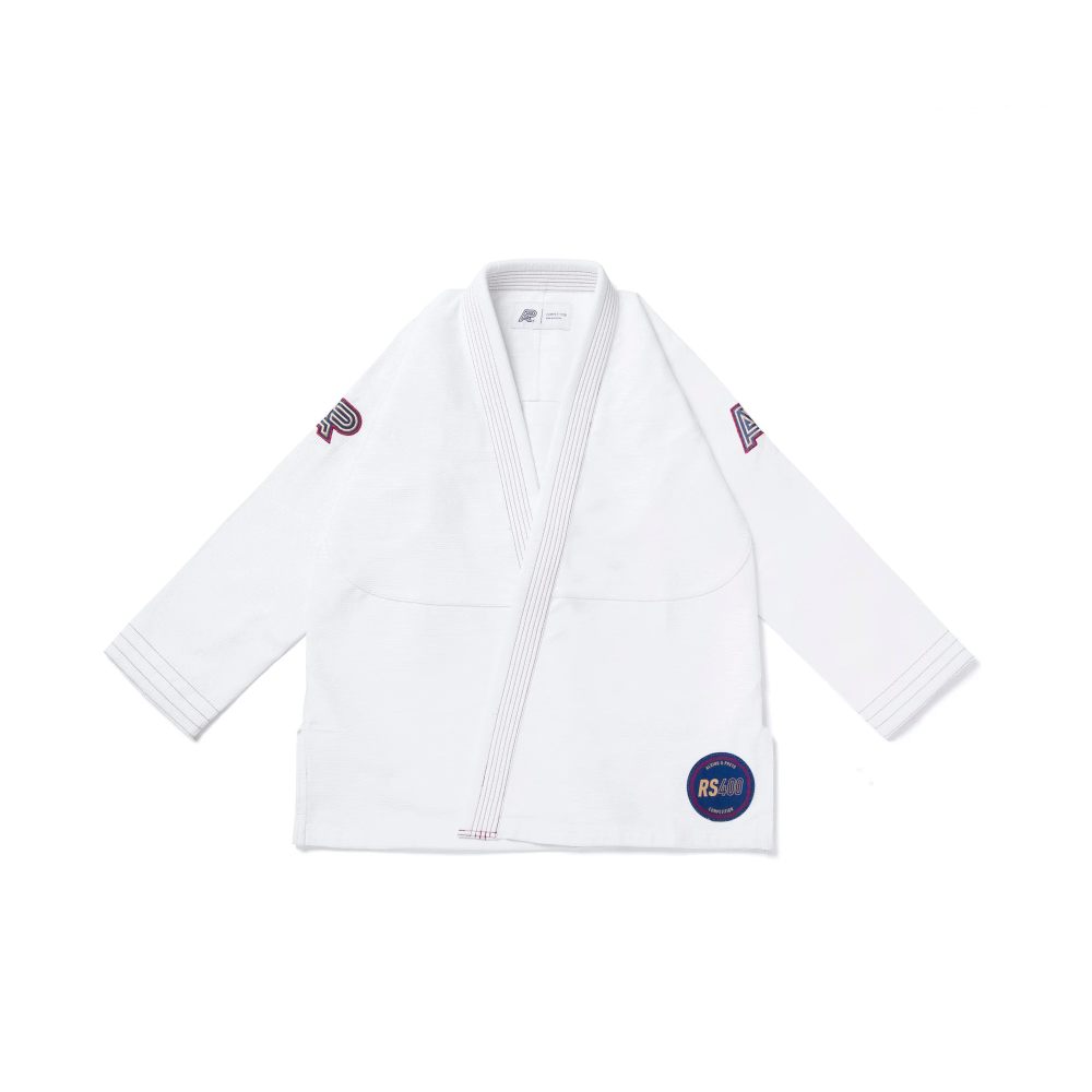Albino & Preto RS400 Comp BJJ Gi KNM White with Bag Albino & Preto RS400 Comp BJJ Gi KNM White with premium carry bag for Brazilian Jiu-Jitsu competition and training