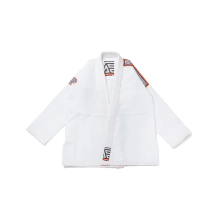 Classic BJJ Gi White Albino & Preto BOW Herringbone Gi with bag for Brazilian Jiu-Jitsu training and competition