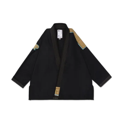 SFOS BJJ GI Albino and Preto Herringbone Classic Black Brazilian Jiu-Jitsu gi with carrying bag