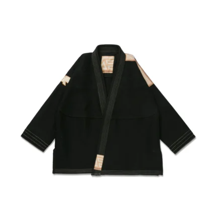 Stucco BJJ Gi Albino and Preto Herringbone Classic Black Brazilian Jiu-Jitsu gi with premium carrying bag