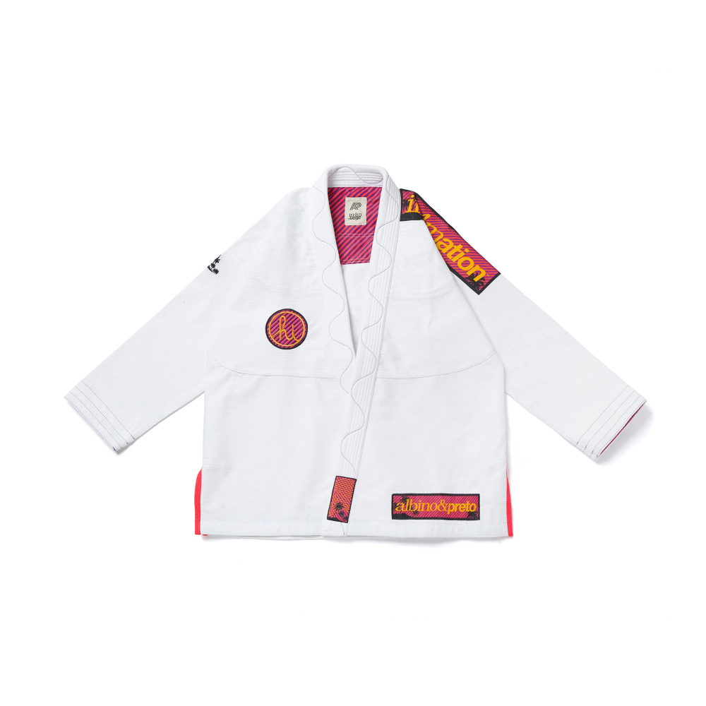 BJJ In4mation Gi 2 White Albino and Preto Premium BJJ Gi with Bag BJJ In4mation Gi 2 White Albino and Preto Brazilian Jiu-Jitsu Gi with bag premium durable training uniform