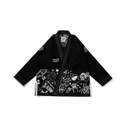Mike Gigliotti BJJ Gi Black Albino and Preto Brazilian Jiu-Jitsu Gi with bag premium grappling training uniform