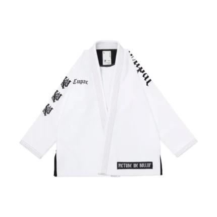 BJJ Tupac Gi Albino and Preto white limited edition BJJ kimono with bag