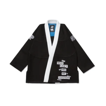 Albino and Preto x WAR BJJ Gi Black with carrying bag premium Brazilian Jiu-Jitsu kimono for training and competition