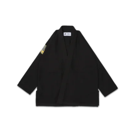 YB Essential BJJ Gi Albino and Preto black kimono with bag premium Brazilian Jiu-Jitsu training and competition gi