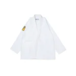 YB BJJ Gi Essential Albino and Preto Brazilian Jiu-Jitsu white kimono with carrying bag for training and competition