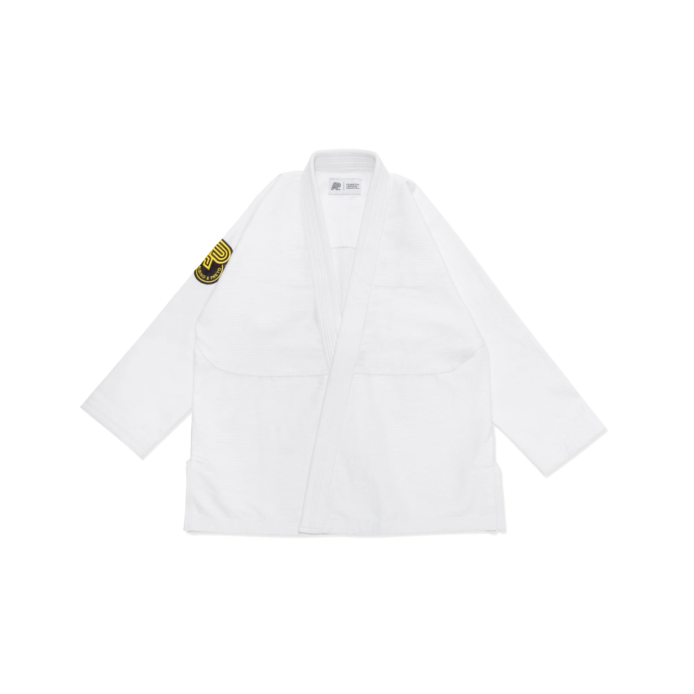Essential BJJ Gi White – Albino & Preto YW Gi with Bag Albino and Preto YW Essential BJJ Gi White with bag for Brazilian Jiu-Jitsu training and competition