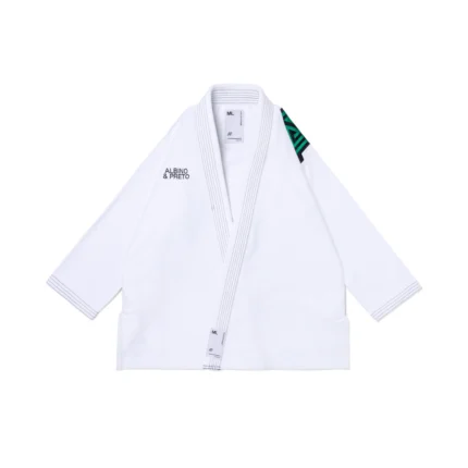 BJJ Gi STP Albino and Preto White Brazilian Jiu-Jitsu gi premium herringbone training kimono with bag