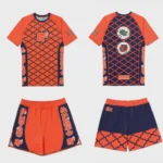 NESM MMA BJJ Set Albino and Preto short sleeve rash guard and shorts for MMA BJJ no-gi grappling training