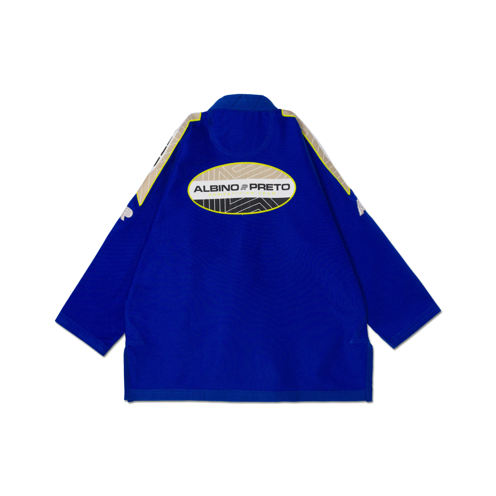 VGB Comp BJJ Gi Albino & Preto Blue – Premium Competition BJJ Gi with Bag VGB Comp BJJ Gi Albino and Preto Blue with Bag premium Brazilian Jiu-Jitsu competition gi IBJJF legal kimono