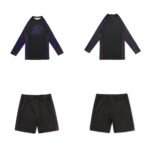 MMA BJJ Metamorphosis set Training Rash Guard LS and Shorts by Albino and Preto for No-Gi grappling and MMA training