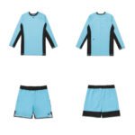 Ocean BJJ MMA Set Albino and Preto Mist Herringbone Rash Guard Long Sleeve and Shorts premium no-gi grappling set