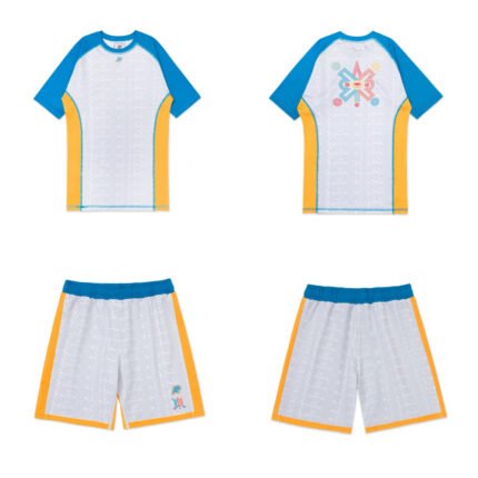 Ollin MMA BJJ Set Albino and Preto rash guard short sleeve and fight shorts for grappling training