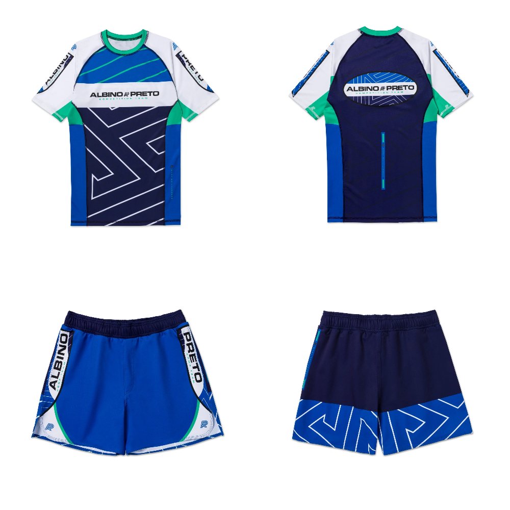 Albino and Preto RNG BJJ MMA Set Comp Rash Guard SS and Shorts RNG BJJ MMA set Albino and Preto Comp Rash Guard SS and shorts premium training gear