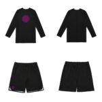 MMA BJJ Set HPRB Albino and Preto RS Comp rash guard long sleeve shorts grappling MMA fightwear set