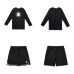 POW MMA BJJ Albino & Preto RS Comp rash guard long sleeve and shorts premium training set