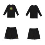 Albino & Preto RS Comp RYGB MMA BJJ Set featuring long sleeve rash guard and grappling shorts for BJJ, MMA, and no-gi training