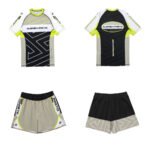 Comp MMA BJJ Set Albino and Preto VGB Rash Guard SS and Shorts premium MMA training and Brazilian Jiu-Jitsu fight gear