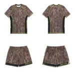 Realtree MMA BJJ Set Albino and Preto original camo short sleeve rash guard and shorts for MMA BJJ no-gi grappling training