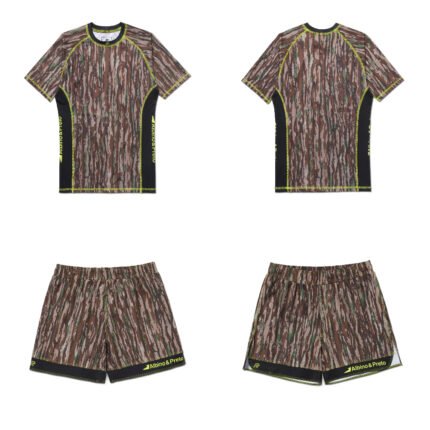Realtree MMA BJJ Set Albino and Preto original camo short sleeve rash guard and shorts for MMA BJJ no-gi grappling training