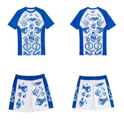 Year of Snake rash guard SS and shorts by Albino & Preto for BJJ MMA no-gi training