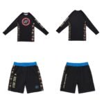 Star Trek BJJ MMA Rash Guard LS Albino and Preto Batch #100 long sleeve compression rash guard for BJJ and MMA training performance