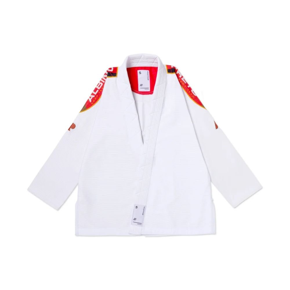 Brazilian WHITE BJJ Gi - Albino & Preto A&P RGB Comp Gi with Bag
