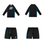 Albino & Preto Classic Rash Guard and Shorts Set - Image 6
