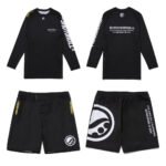 Shoyoroll Brazil Black Set – Brazil Kimono V1 Short Sleeve Rashguard and Shorts Kit