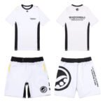 Shoyoroll Brazil White Set – Brazil Kimono V1 Short Sleeve Rashguard and Shorts Kit