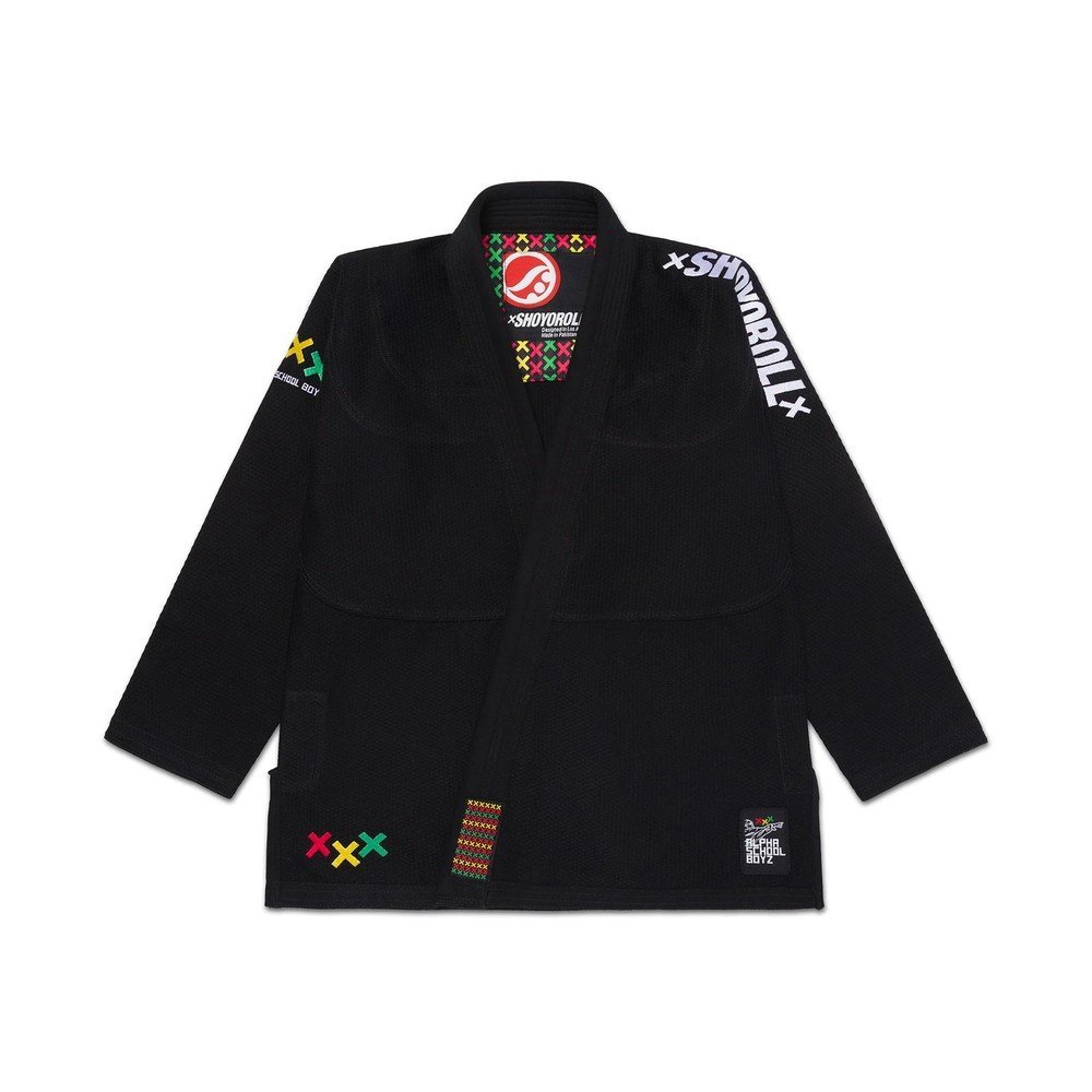 shoyoroll-like-cheese-retro-black-gi-1.jpg Shoyoroll Like Cheese Retro Black BJJ Gi - Image 1