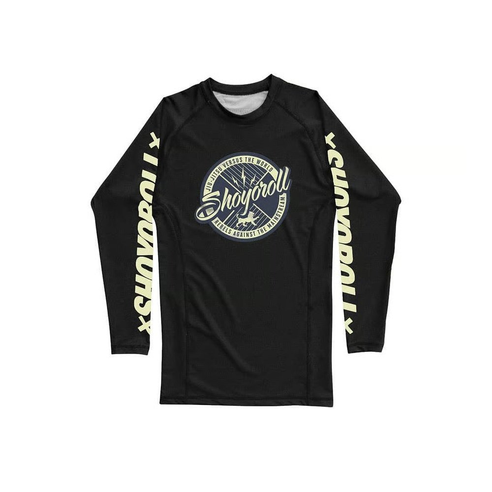Shoyoroll Lime Lettering Rashguard front view