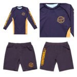 Shoyoroll Purple Gold Set – Competitor 20.3 Long Sleeve Rashguard and Shorts Kit