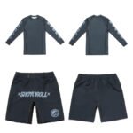 Shoyoroll Slate Blue Set – Competitor 20.7 Long Sleeve Rashguard and Shorts Kit