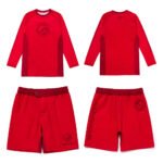 Shoyoroll Tradition Red Set – Tradition 22 Long Sleeve Rashguard and Shorts Kit